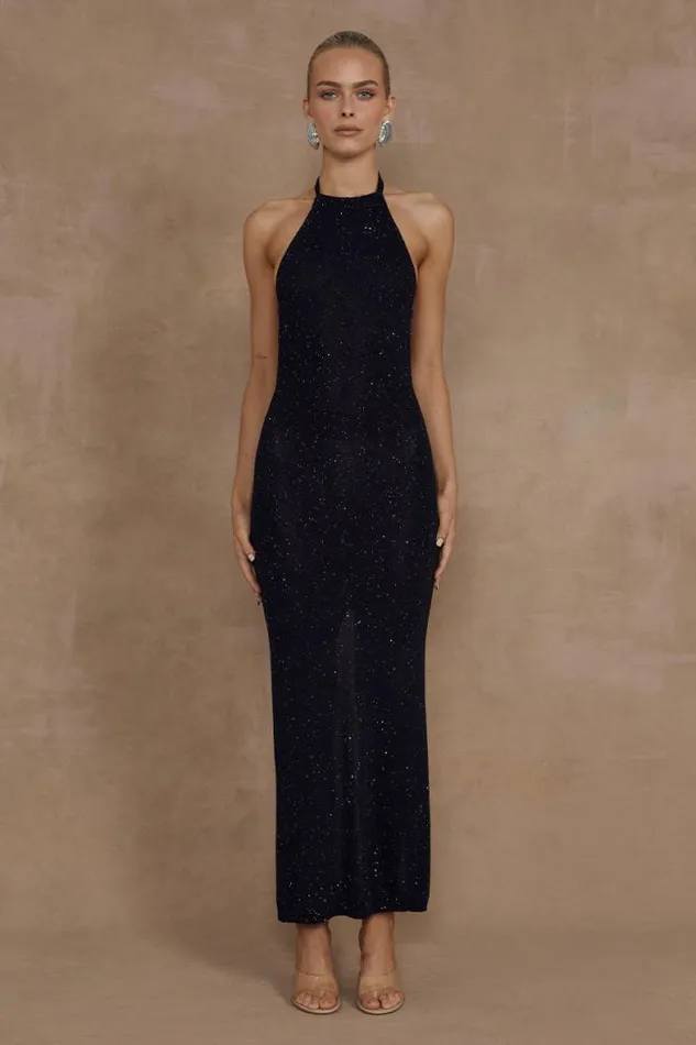 Runaway The Label Midi Shop NATINO MIDI DRESS 8211 BLACK SHIMMER