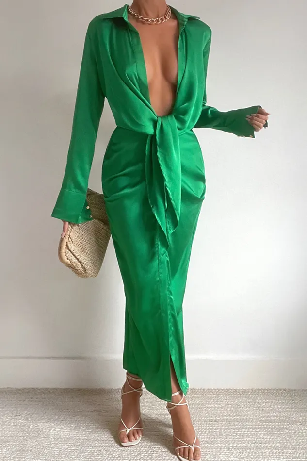 Runaway The Label Midi Shop RUBY MIDI DRESS 8211 GREEN