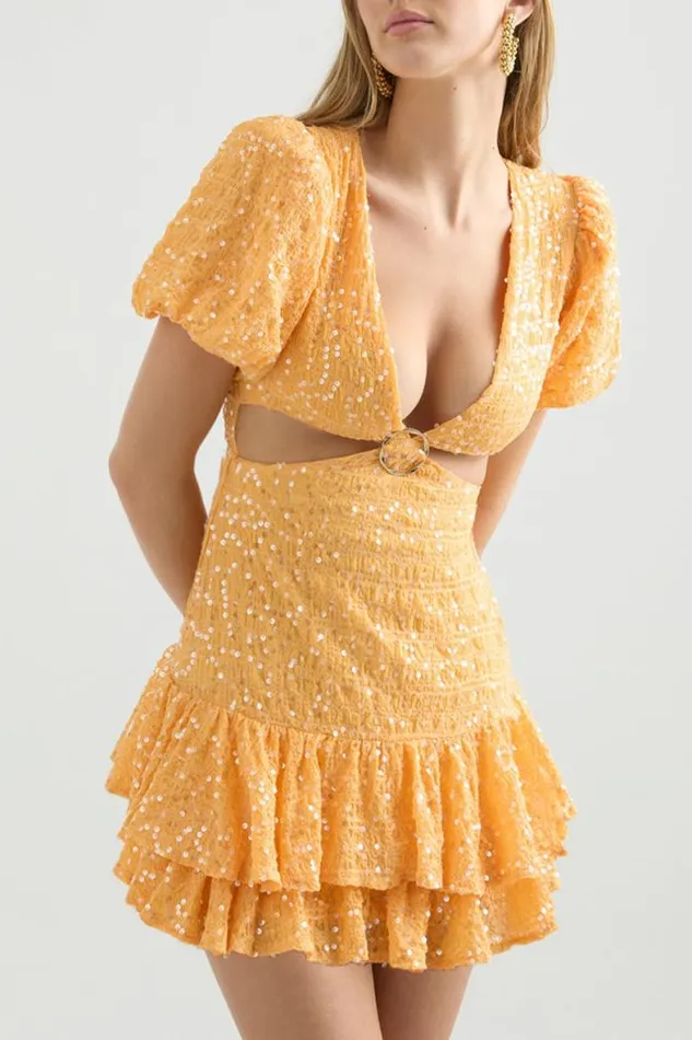 Runaway The Label Mini Shop ESTHER MINI DRESS 8211 ORANGE