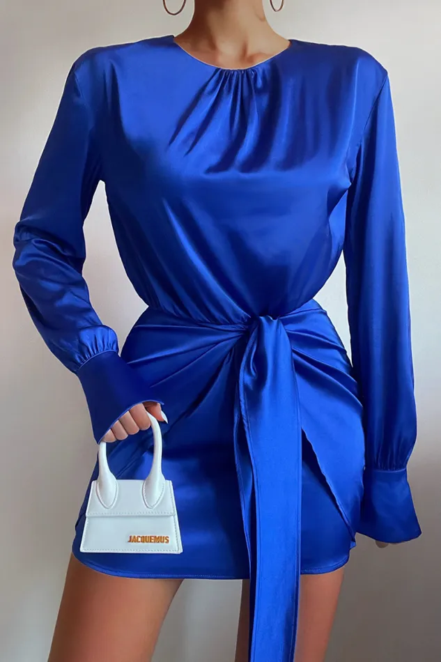 Runaway The Label Mini Shop Haylee Mini Dress 8211 Royal Blue