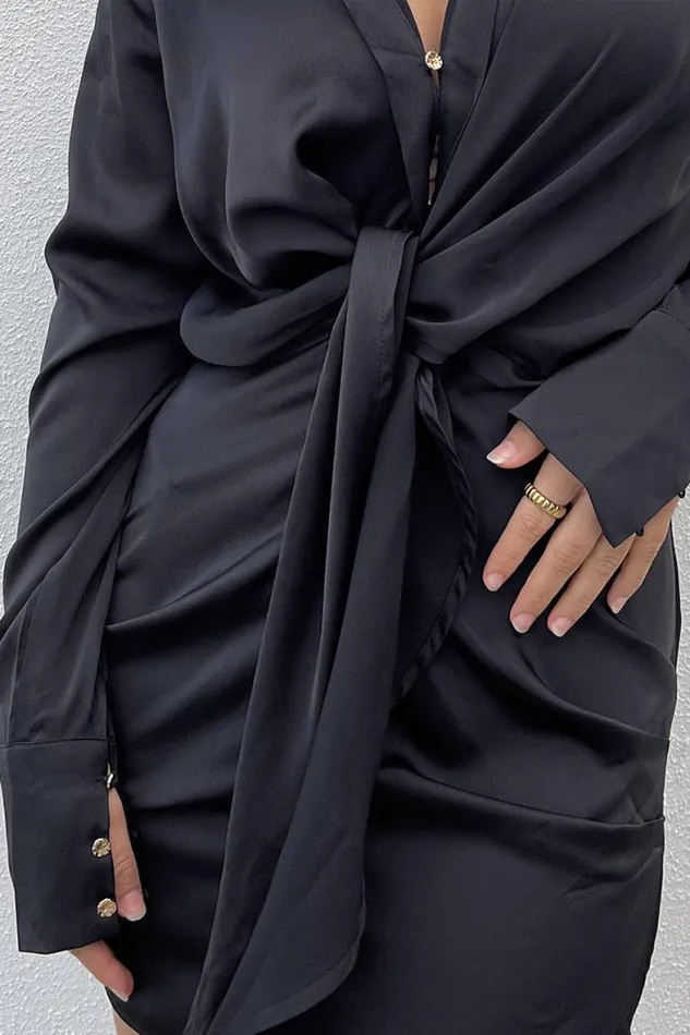 Runaway The Label Mini Shop Ruby Shirt Dress 8211 Black Runaway The Label Mini Shop Ruby Shirt Dress 8211 Black