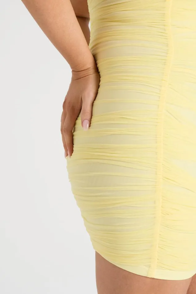 Runaway The Label Mini Shop THE MESH MINI DRESS 8211 BUTTER Runaway The Label Mini Shop THE MESH MINI DRESS 8211 BUTTER