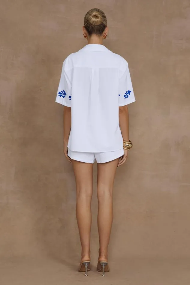 Runaway The Label Shirts and Blouses Shop AMALIA SHIRT 8211 WHITEBLUE