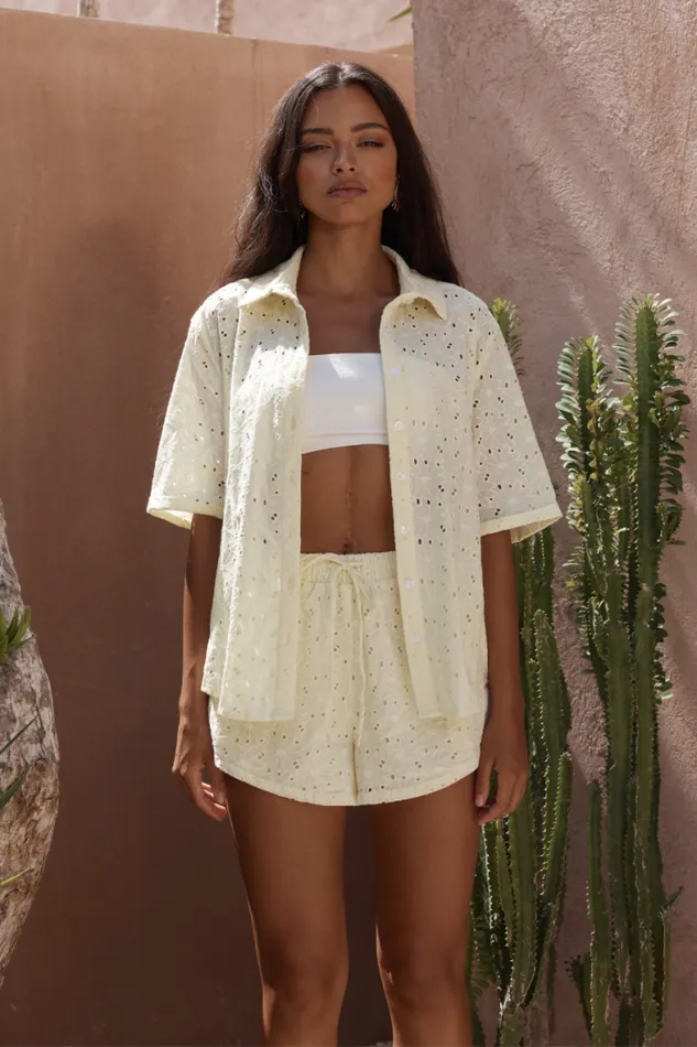 Runaway The Label Shirts and Blouses Shop DAZIE SHIRT 8211 LEMON