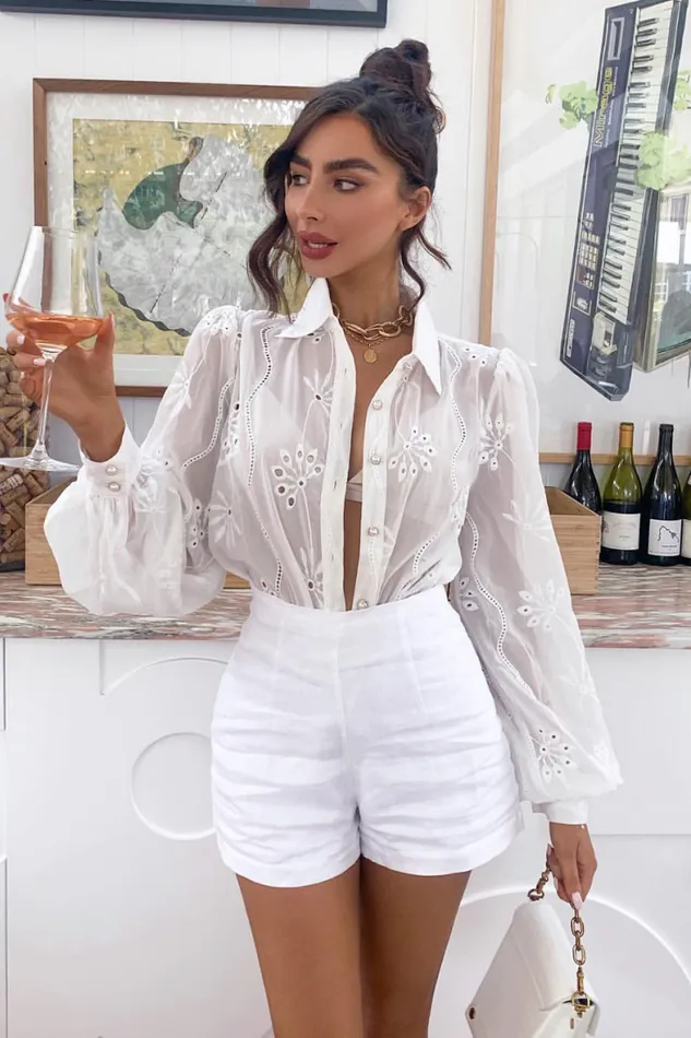 Runaway The Label Shirts and Blouses Shop Elise Blouse 8211 White Runaway The Label Shirts and Blouses Shop Elise Blouse 8211 White