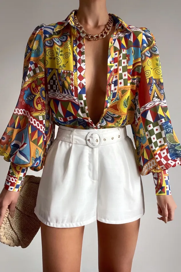 Runaway The Label Shirts and Blouses Shop FLEETWOOD BLOUSE 8211 PHAEDRA PRINT