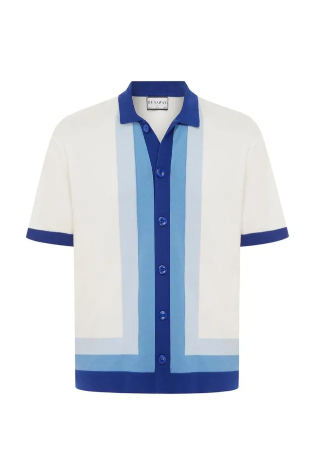 Runaway The Label Shirts Menswear DARIUS SHIRT 8211 BLUE MULTI