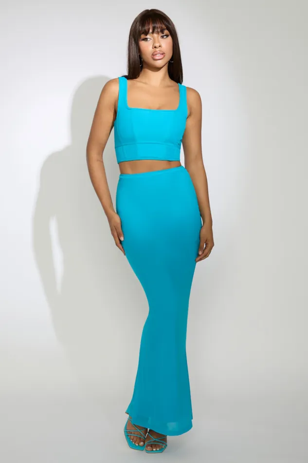 Runaway The Label Skirts Shop CYNTHIA MAXI SKIRT 8211 OCEAN