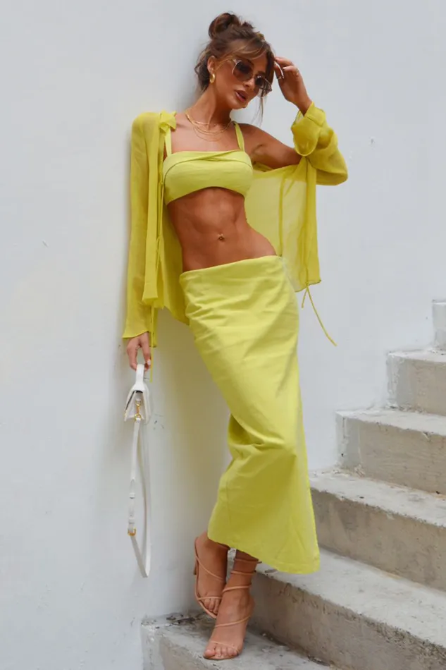 Runaway The Label Skirts Shop Kenzy Midi Skirt 8211 Lime Runaway The Label Skirts Shop Kenzy Midi Skirt 8211 Lime