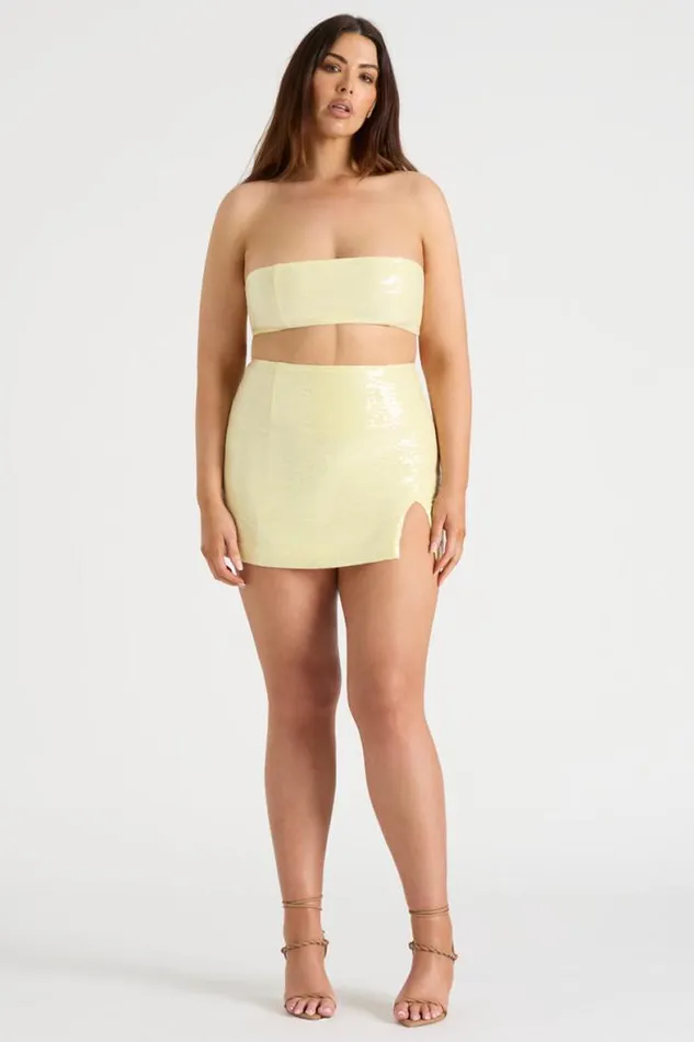 Runaway The Label Skirts Shop THE SEQUIN SKIRT 8211 BUTTER