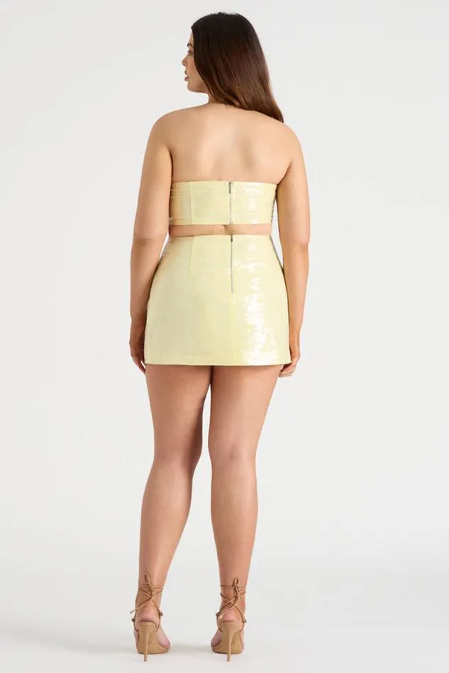 Runaway The Label Skirts Shop THE SEQUIN SKIRT 8211 BUTTER