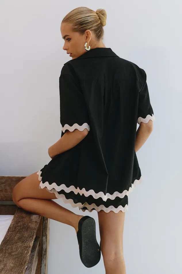 Runaway The Label Summer Sets Shop HARRY SHIRT 8211 BLACK