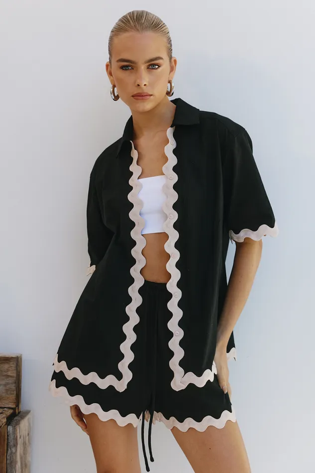 Runaway The Label Summer Sets Shop HARRY SHIRT 8211 BLACK