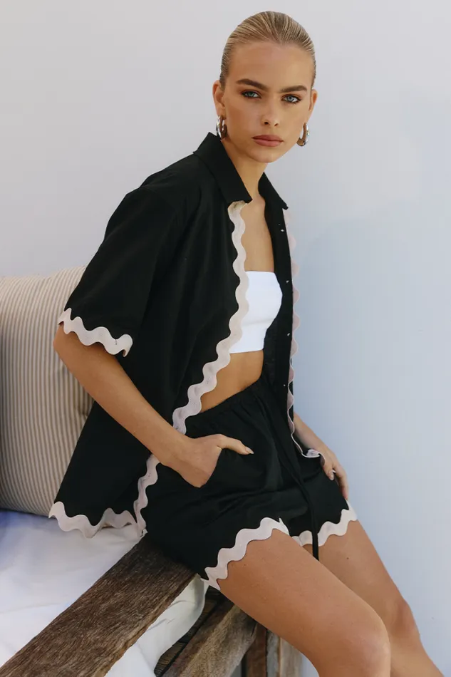 Runaway The Label Summer Sets Shop HARRY SHIRT 8211 BLACK
