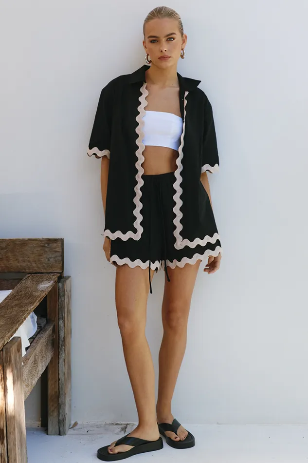 Runaway The Label Summer Sets Shop HARRY SHIRT 8211 BLACK