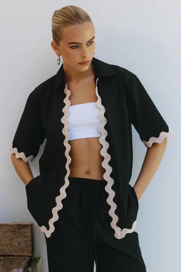 Runaway The Label Summer Sets Shop HARRY SHIRT 8211 BLACK