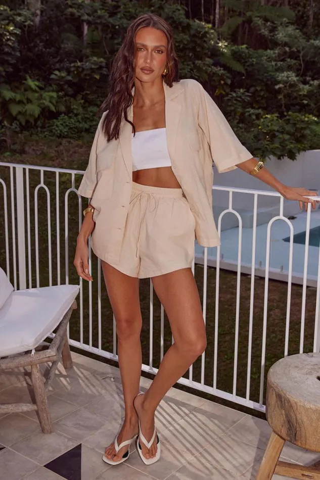 Runaway The Label Summer Sets Shop RONNE SHIRT 8211 SAND