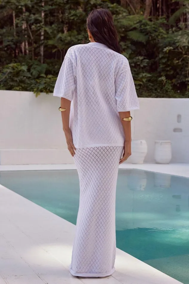 Runaway The Label Summer Sets Shop STELLA KNIT TOP 8211 WHITE