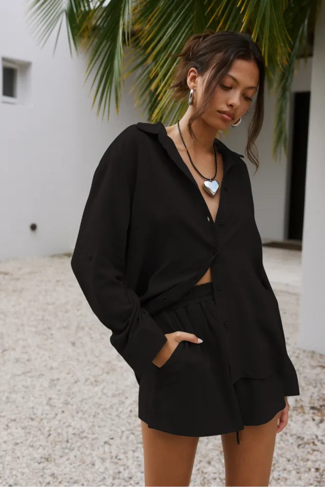 Runaway The Label Winter Sets Shop KIANA SHIRT 8211 BLACK