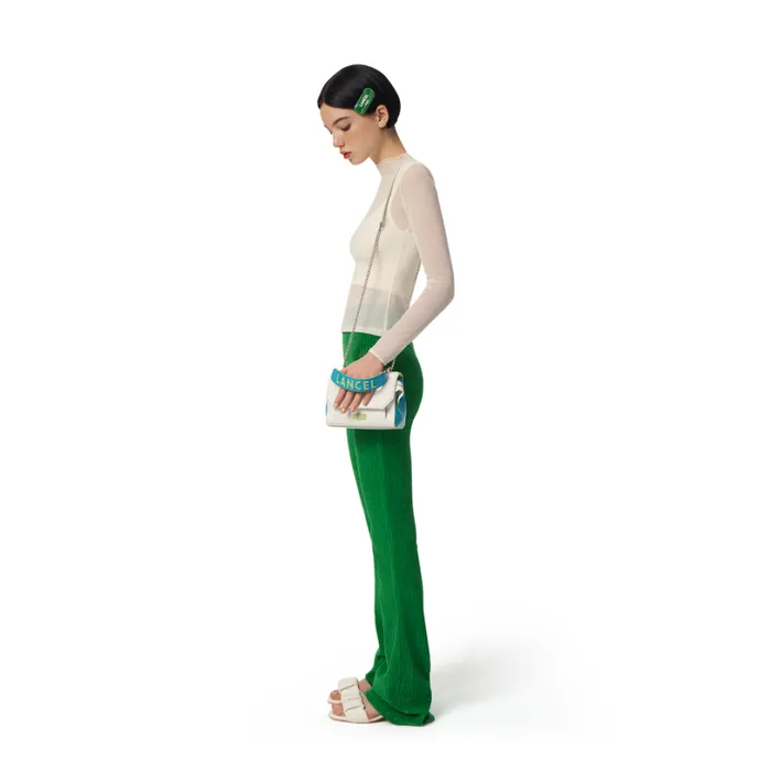 S Flap Bag Multico Optic White Women Lancel Shoulder Bags S Flap Bag Multico Optic White Women Lancel Shoulder Bags