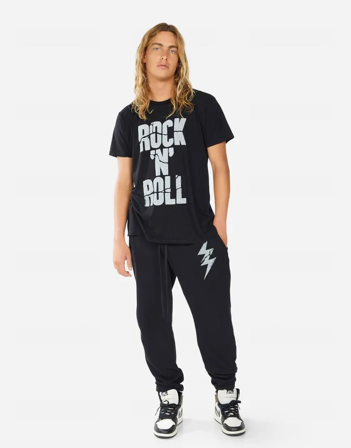 Sadler Cracked Rock 039N039 Roll Black Men039s Lauren Moshi Tees