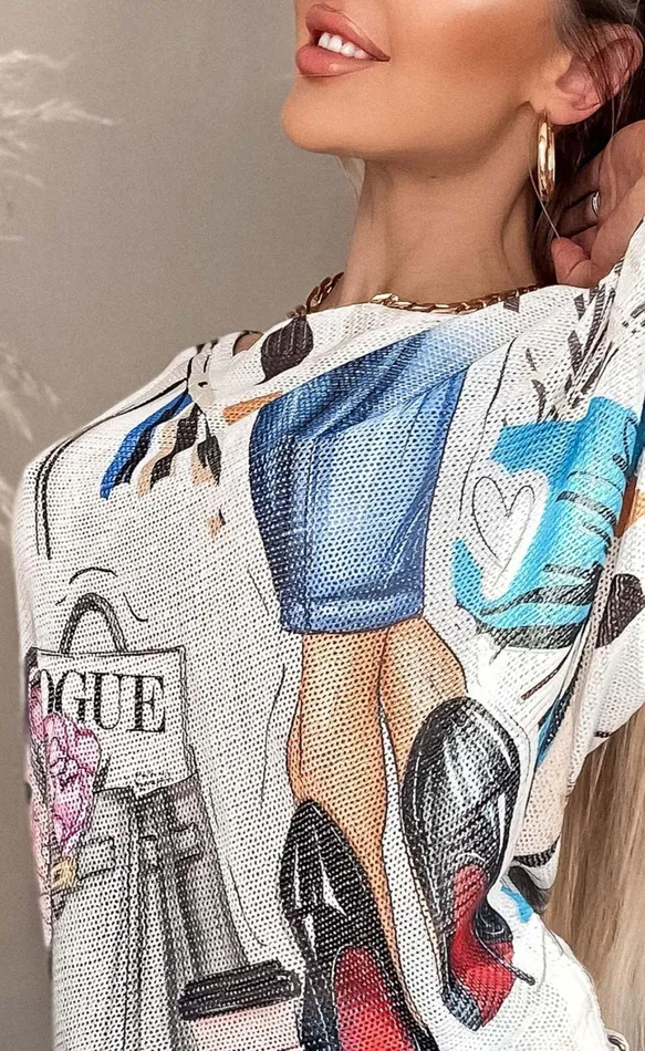 Samantha Vogue Floral Print Batwing Top Women Missfiga Tops Samantha Vogue Floral Print Batwing Top Women Missfiga Tops