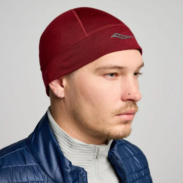 Saucony Accessories MenWomen Peregrine Merino Beanie Currant
