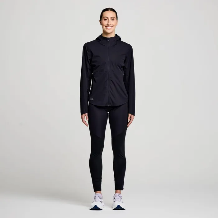 Saucony Jackets Women Hurricane Waterproof Jacket Black