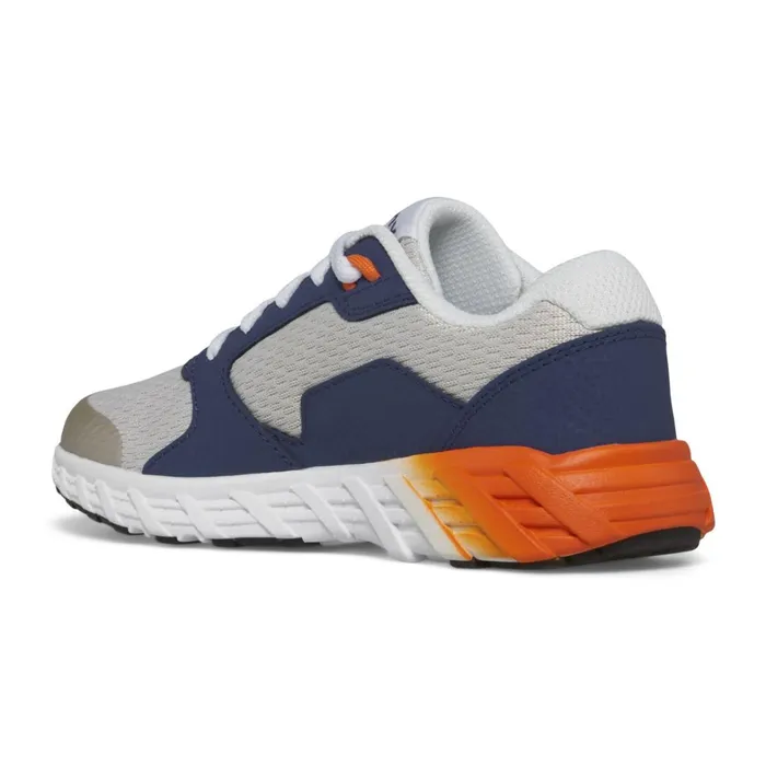 Saucony Kids Wind 20 Lace Sneaker Greynavyorange
