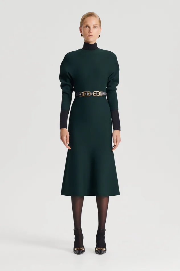 Scanlan Theodore CREPE KNIT COCOON DRESS DARKGREEN Women Dresses