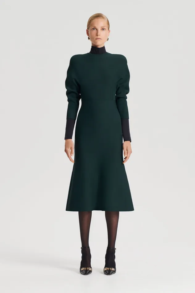 Scanlan Theodore CREPE KNIT COCOON DRESS DARKGREEN Women Dresses