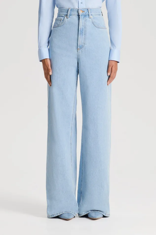 Scanlan Theodore DENIM DRAPE LEG JEAN LIGHTINDIGO1175 Women Trousers