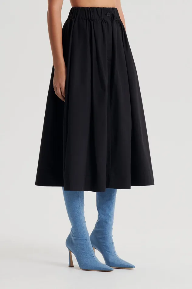 Scanlan Theodore WIDE CARGO SKIRT BLACK Women Skirts Scanlan Theodore WIDE CARGO SKIRT BLACK Women Skirts