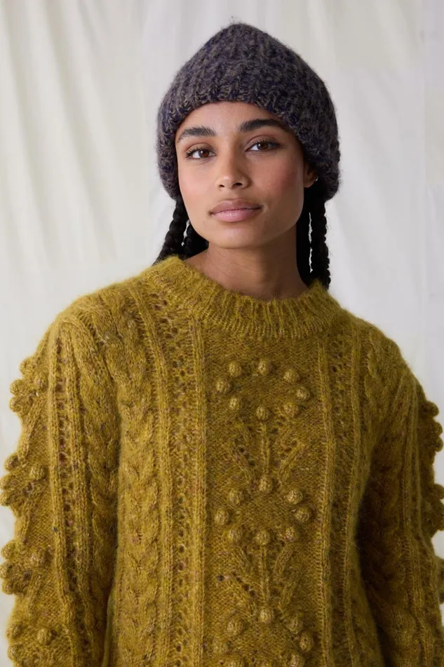 Scarves and Beanies Women Leon and Harper Mireil Mix Hat Brown