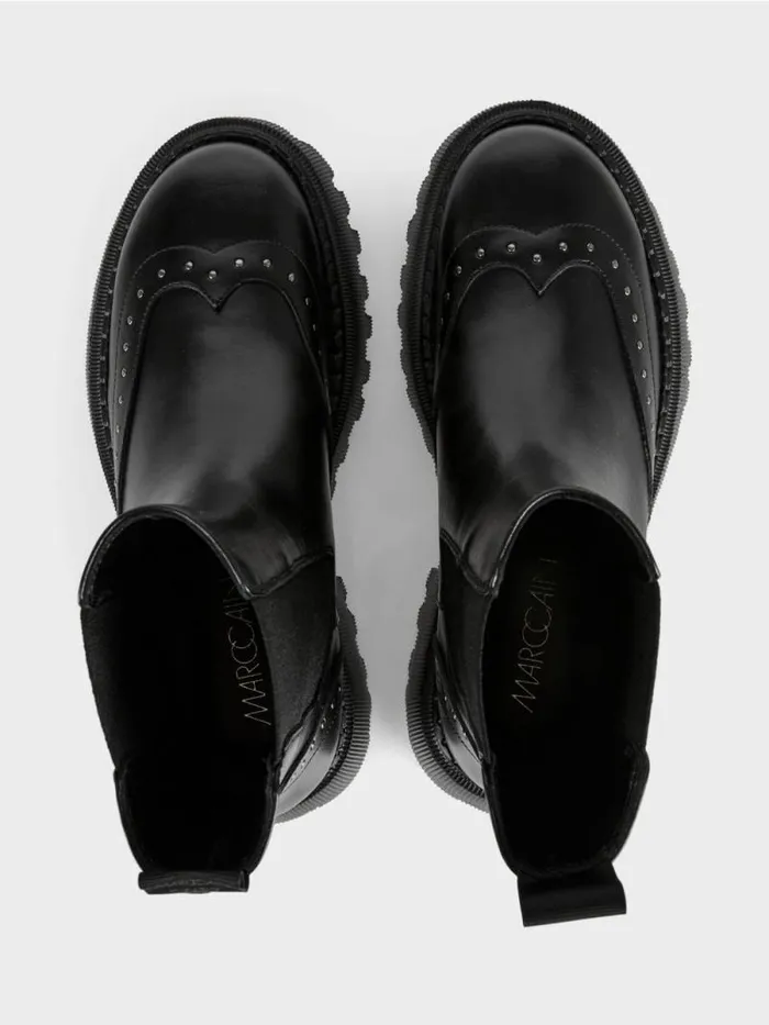 Schuhe Damen Marc Cain ChelseaBoots Mit Nieten Black
