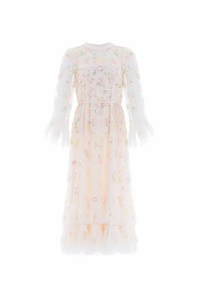 Sequin Bloom Gloss Ballerina Dress Champagne Women Needle and Thread Dresses