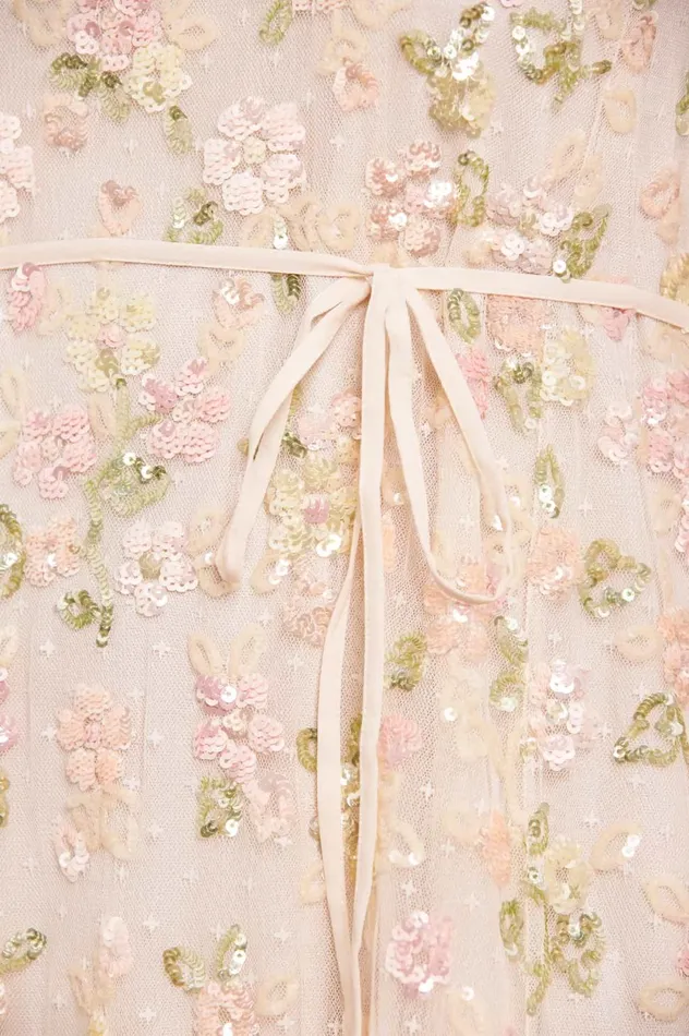 Sequin Bloom Gloss Ballerina Dress Champagne Women Needle and Thread Dresses