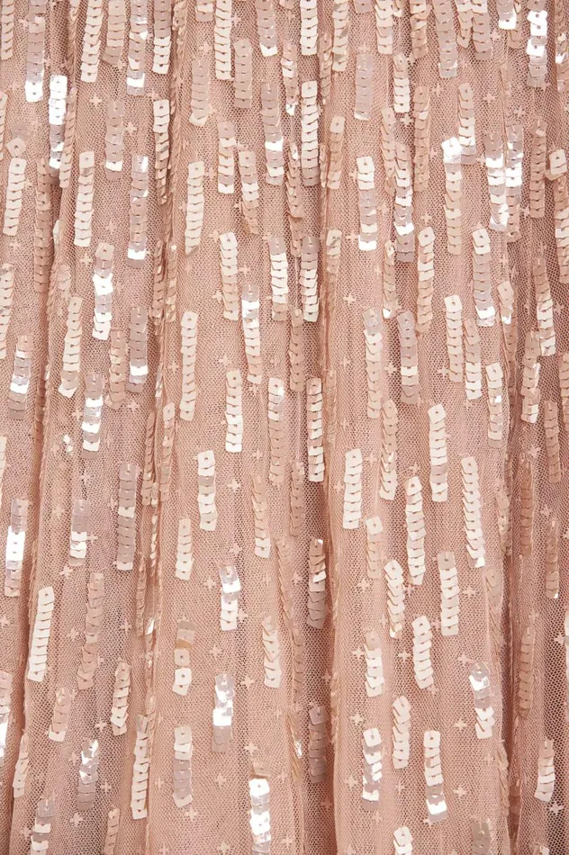 Sequin Dash Cape Ankle Gown Beige Women Needle and Thread Dresses