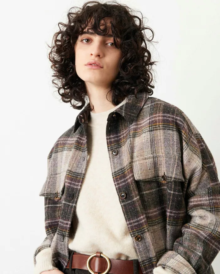 Sessn Womens Jackets Delimountain Lilac Checks