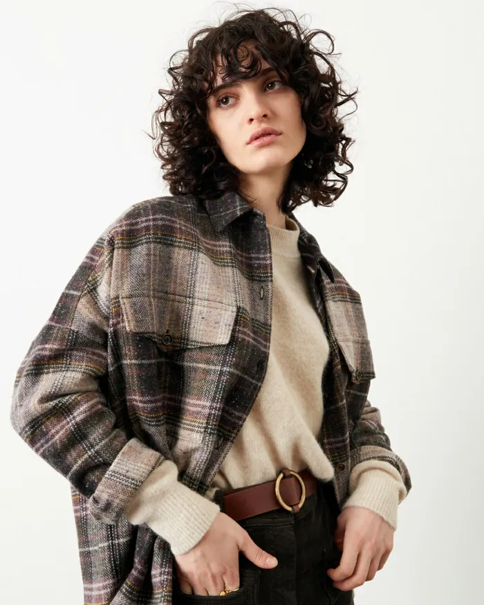 Sessn Womens Jackets Delimountain Lilac Checks