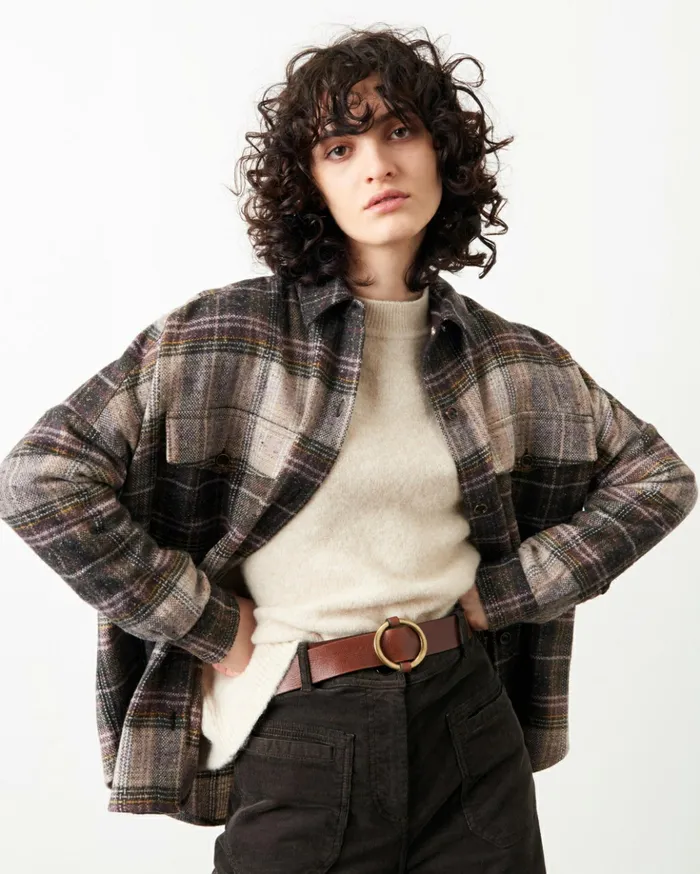 Sessn Womens Jackets Delimountain Lilac Checks