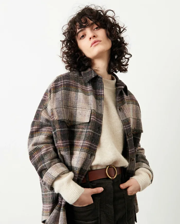 Sessn Womens Jackets Delimountain Lilac Checks