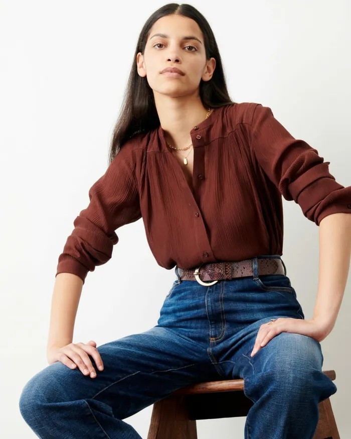 Sessn Womens Shirts And Blouses Marylebone Brownwhisky Near Me