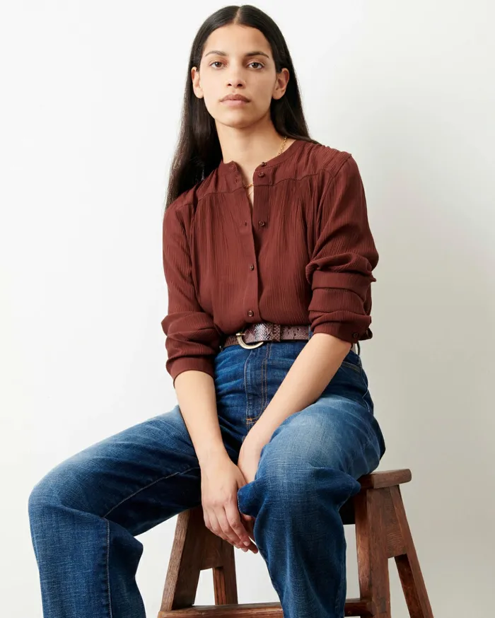 Sessn Womens Shirts And Blouses Marylebone Brownwhisky Near Me
