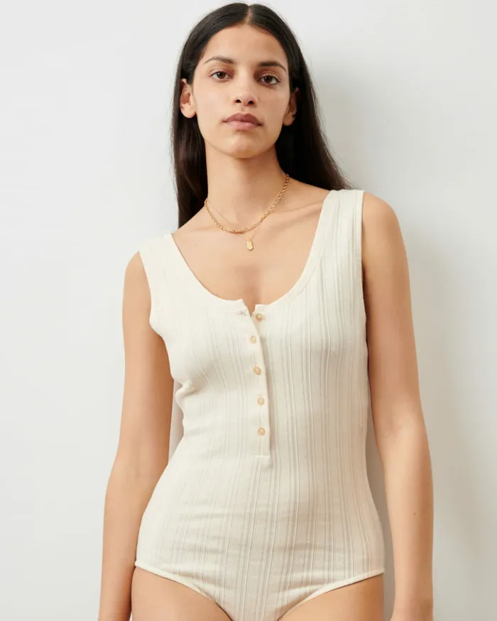Sessn Womens TShirts And Tops Esme body Fleur de Sel On Sale