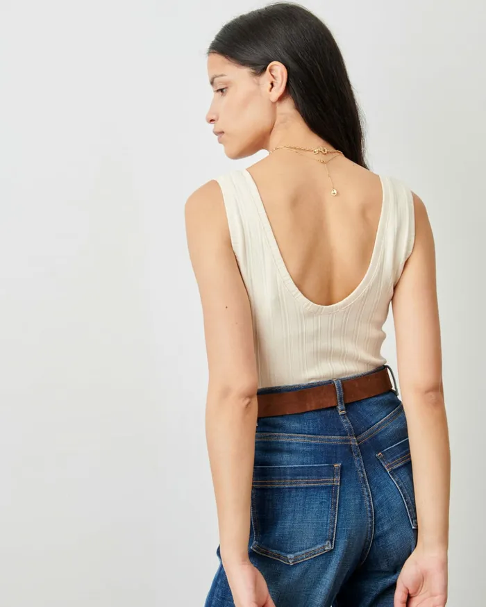 Sessn Womens TShirts And Tops Esme body Fleur de Sel On Sale