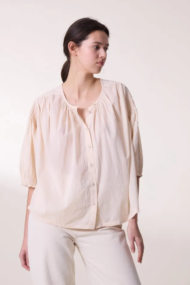 Shirts and Blouses Women Leon and Harper Corso Plain Blouse Ecru