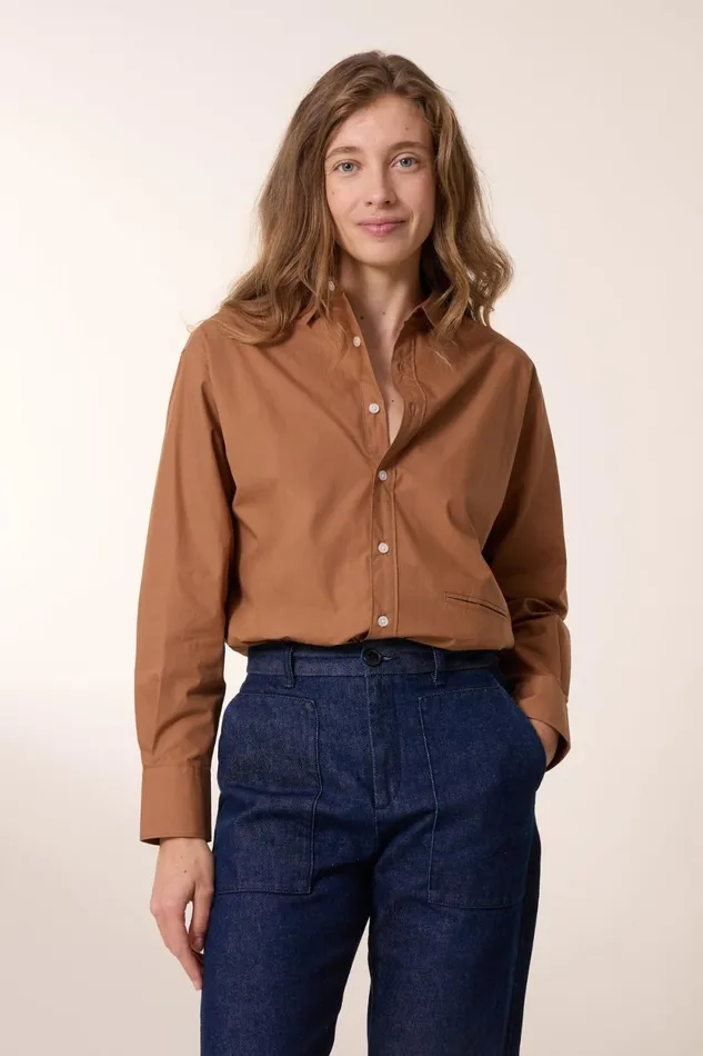 Shirts and Blouses Women Leon and Harper Cyrce Pln Shirt Caramel