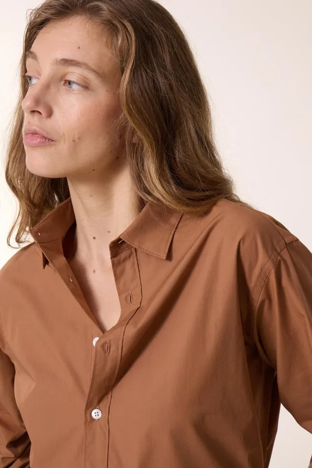 Shirts and Blouses Women Leon and Harper Cyrce Pln Shirt Caramel