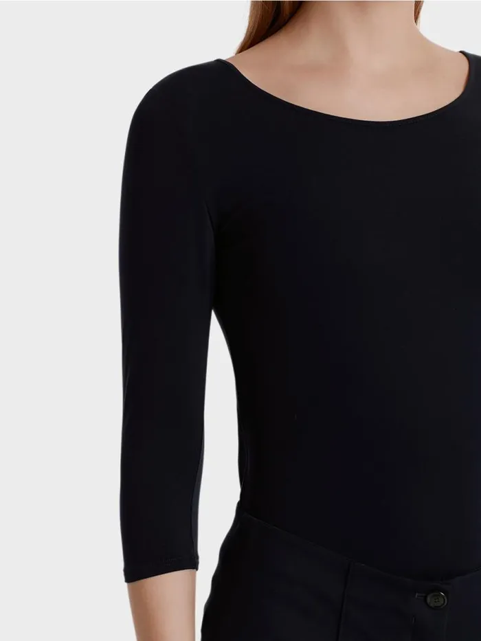 Shirts and Tops Damen Marc Cain Hauchzartes Longsleeve Midnight Blue